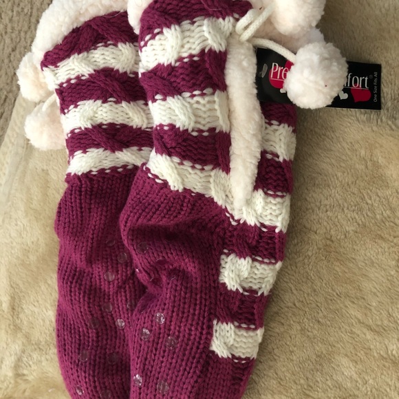 WOMEN’S SLIPPER SOCKS NON SKID SLIP THICK WARM NEW - Picture 2 of 2